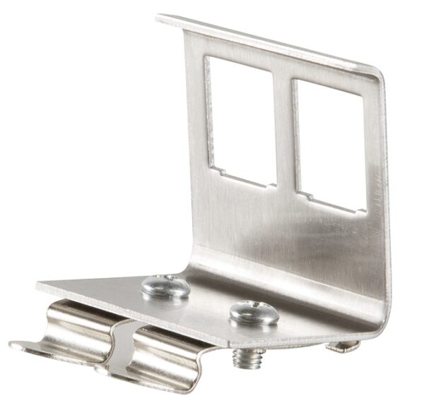 Produktbild MVT 200 181  -  Hutschienenhalter für zwei Keystone Module, Edelstahl
